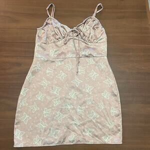 PacSun LA Hearts Butterfly Satin Dress – Size Small